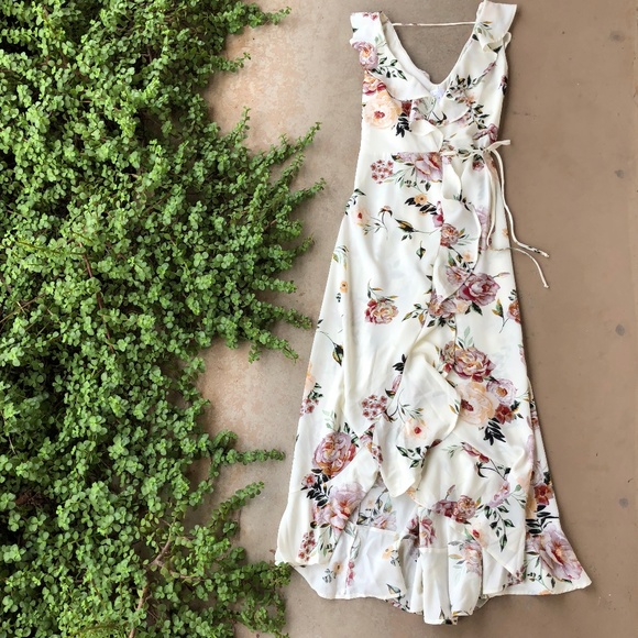 nordstrom white floral dress